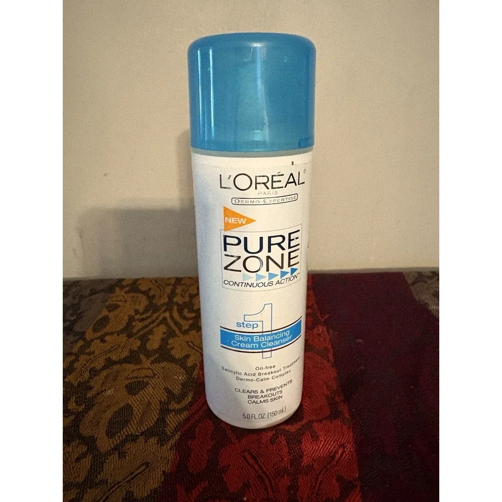 L'Oreal Paris Dermo-Expertise Pure Zone Step 1 Skin Balancing Cream Cleanser 5oz